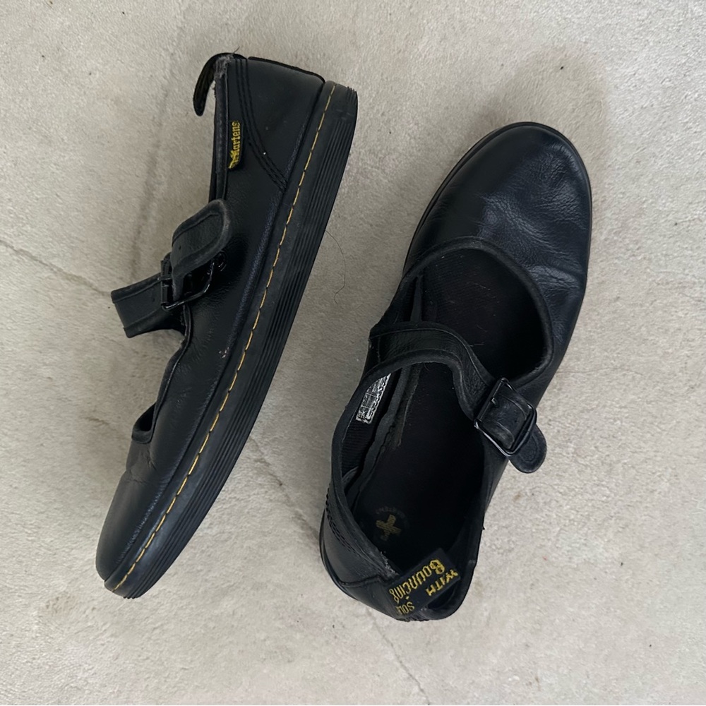Dr. Martens Black Leather Mary Jane Flats